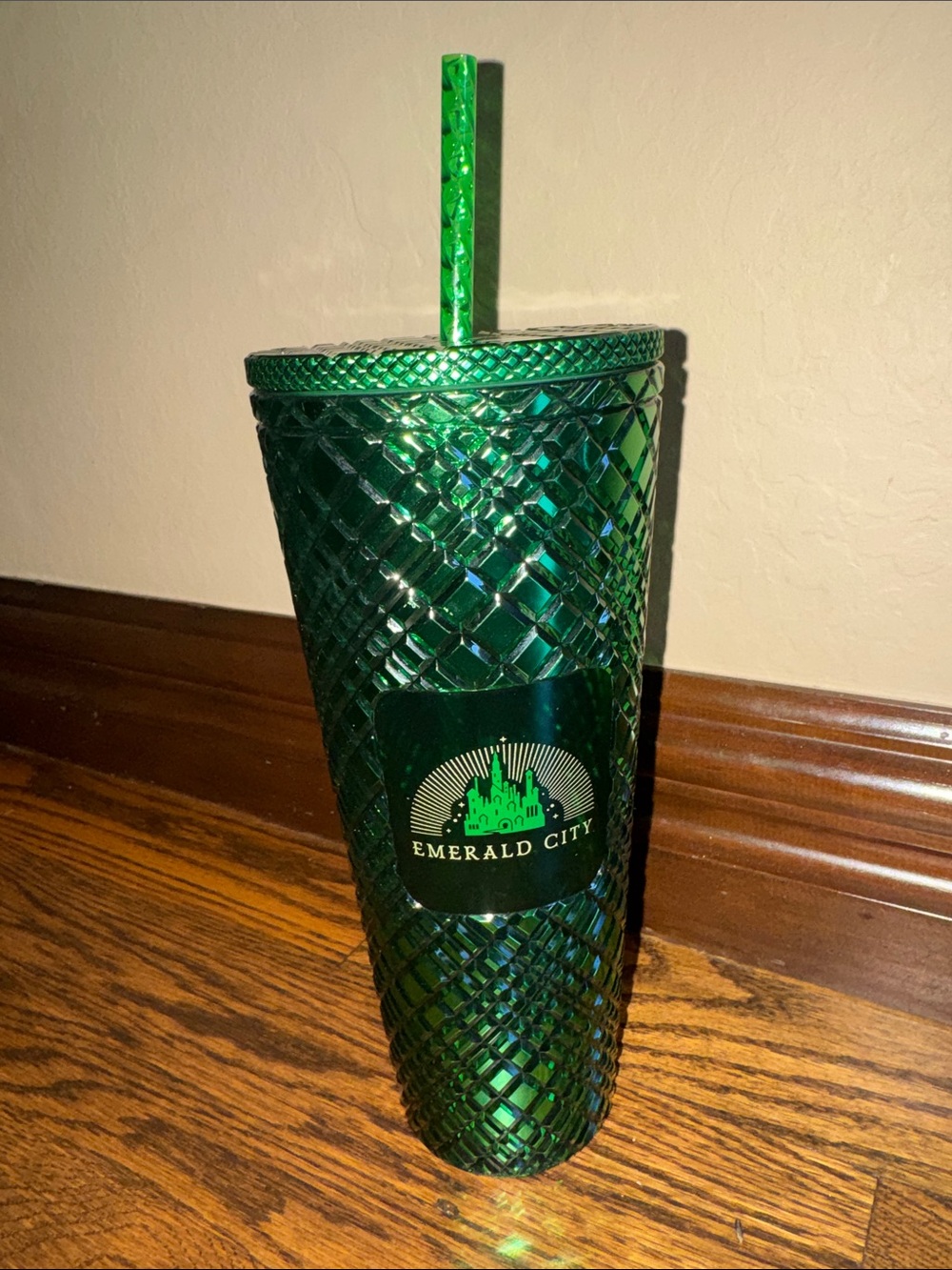 Wicked Emerald City Starbucks Green Textured Tumbler with Straw 2024